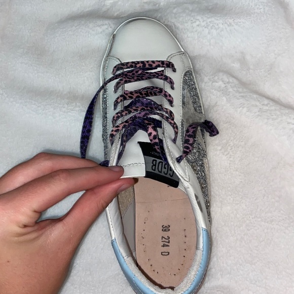 Golden Goose Super Stars leopard shoelaces NIB - Picture 3 of 5